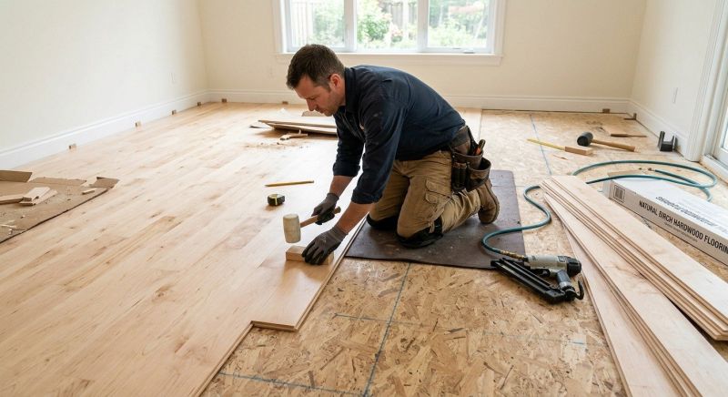Birch Floor Installation in San Marcos, TX