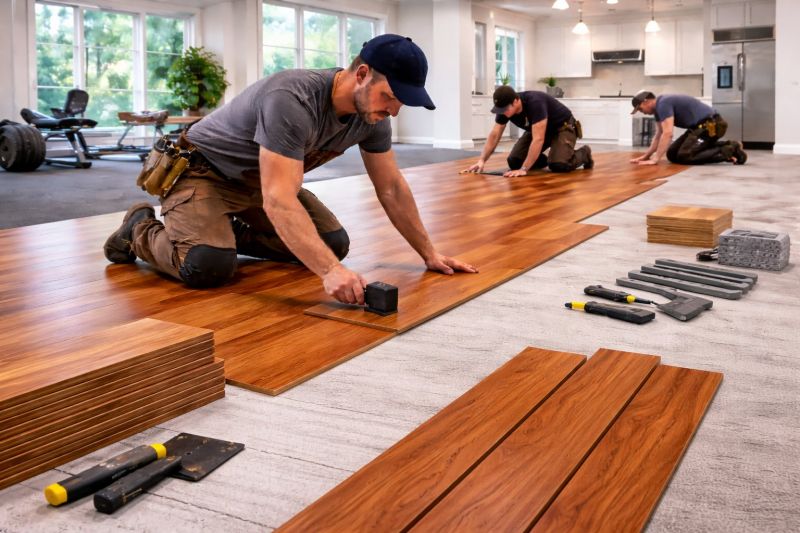 Cherry Floor Installation in Seguin, TX