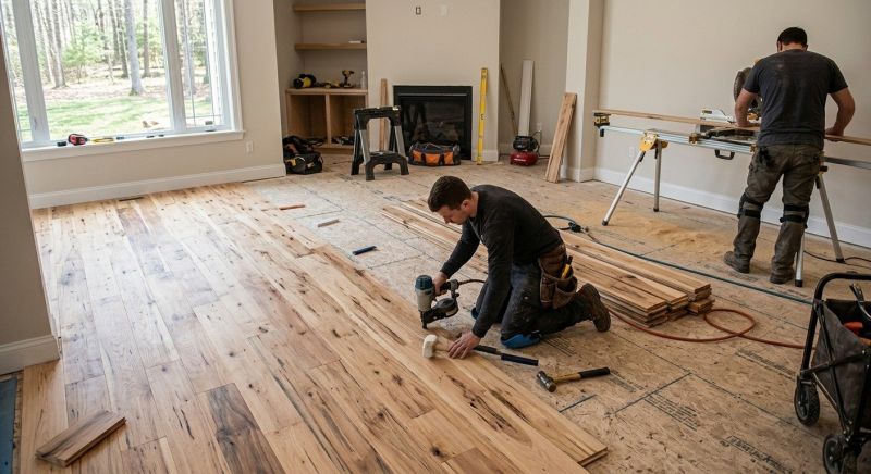 Hickory Floor Installation in San Marcos, TX