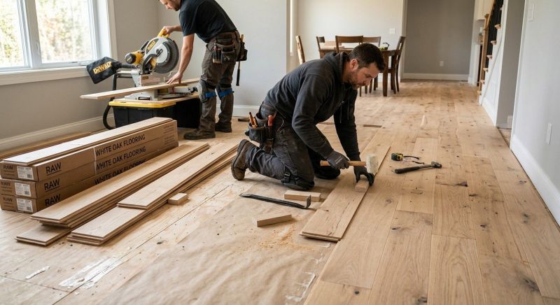 Oak Floor Installation in Wimberley, TX