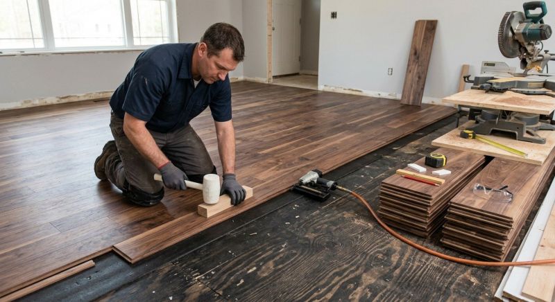 Walnut Flooring Installation in San Marcos, TX